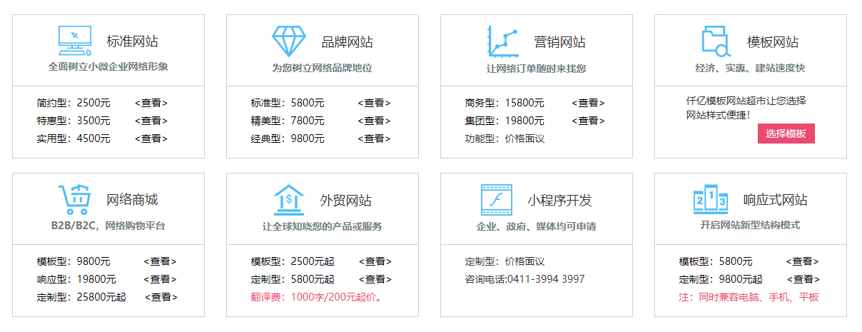 做網(wǎng)站價格表 做網(wǎng)站價格表